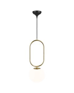 Nordlux - Shapes 22 - 2120013035 - Brushed Brass Opal Glass Ceiling Pendant Light