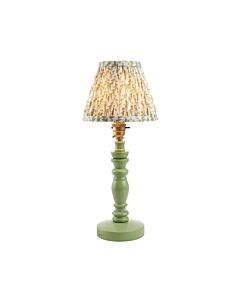 Endon Lighting - Bibury & Leaf 16cm - 115873 - Green Aged Brass Table Lamp With Shade