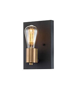 Quintiesse - Silas - QN-SILAS1-DZ - Aged Zinc Heritage Brass Wall Light