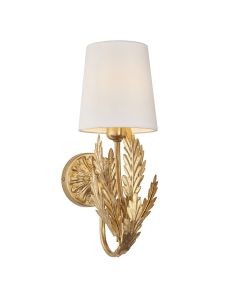 Endon Lighting - Delphine - 95040 - Gold Leaf Ivory Wall Light