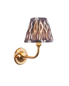 Endon Lighting - Dome Arc & Ikat 16cm - 115597 - Aged Brass Grey Wall Light