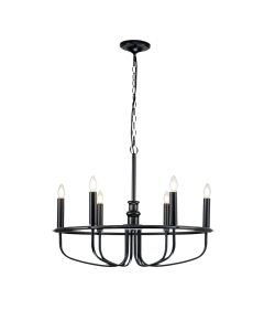 Kichler Lighting - Capitol Hill - KL-CAPITOL-HILL6-BLK - Black 6 Light Chandelier