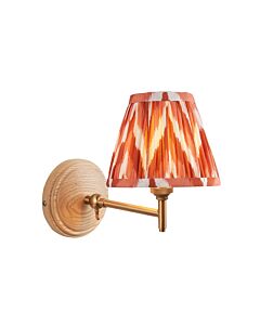 Endon Lighting - Wood Fold & Zigzag 16cm - 115863 - Ash Wood Orange Wall Light