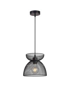 Cassidy - Medium Layered Black Mesh Ceiling Pendant Light