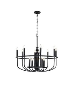 Kichler Lighting - Capitol Hill - KL-CAPITOL-HILL12-BLK - Black 12 Light Chandelier