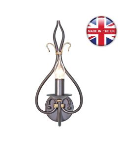 Elstead Lighting - Windermere - WM1 - Rustic Brown Gold Wall Light