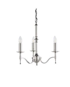 Interiors 1900 - Stanford - CA1P3N - Nickel 3 Light Chandelier