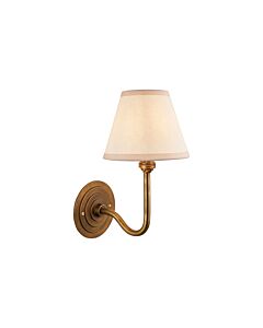 Endon Lighting - Halo - 115473 - Antique Brass Vintage White Wall Light