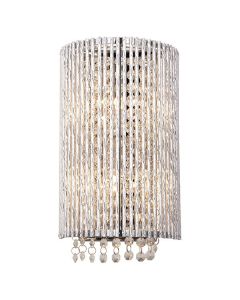 Endon Lighting - Galina - 81978 - Chrome Clear Crystal Glass 2 Light Wall Washer Light