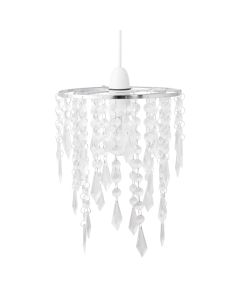 Chrome & Clear Jewels Light Shade