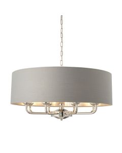 Endon Lighting - Highclere - 94415 - Nickel Charcoal 8 Light Ceiling Pendant Light