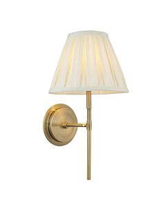 Endon Lighting - Rennes - 103346 - Antique Brass Cream Wall Light