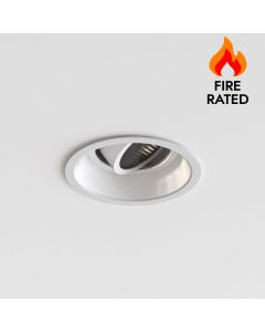 Astro Lighting - Minima Slimline Round Adjustable 1249040 - Fire Rated Matt White Downlight/Recessed