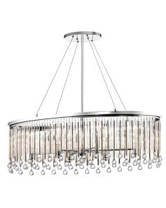 Kichler Lighting - Piper - KL-PIPER-ISLE-PC - Chrome Clear Crystal Glass 6 Light Chandelier