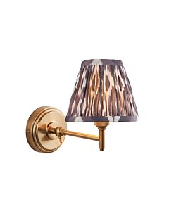 Endon Lighting - Step Fold & Ikat 16cm - 115800 - Aged Brass Grey Wall Light