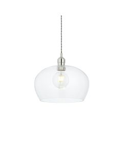 Truman - Nickel Glass Ceiling Pendant Light