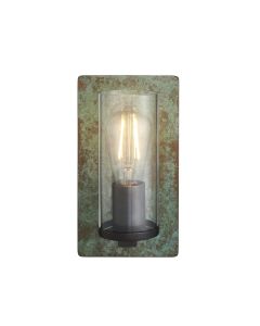 Reyna - Verdigris Bronze Clear Glass Wall Light