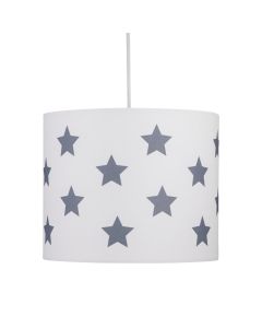 White with Grey Stars 25cm Light Shade