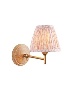 Endon Lighting - Wood Fold & Leaf 16cm - 115859 - Ash Wood Peach Wall Light