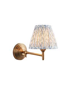 Endon Lighting - Obelisk Fold & Leaf 16cm - 115724 - Aged Brass Blue Wall Light