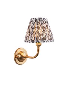 Endon Lighting - Dome Arc & Leaf 16cm - 115586 - Aged Brass Grey Wall Light