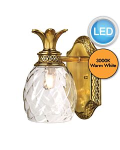 Hinkley Lighting - Plantation - HK-PLANTATION1-BATH-BB - LED Brass Clear Glass IP44 Bathroom Wall Light