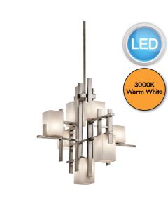 Kichler Lighting - City Lights - KL-CITY-LIGHTS7A - LED Pewter Opal Glass 7 Light Ceiling Pendant Light