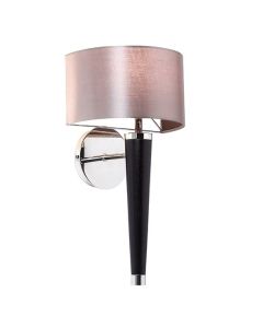 Endon Lighting - Corvina - CORVINA-1WB - Nickel Dark Wood Mink Wall Light