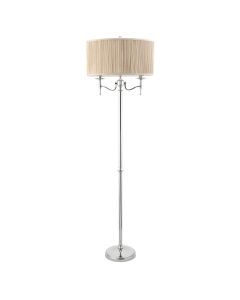 Interiors 1900 - Stanford - 63622 - Nickel Beige 2 Light Floor Lamp