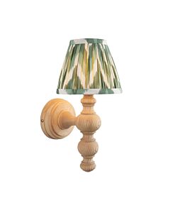 Endon Lighting - Bibury & Zigzag 16cm - 114309 - Ash Wood Aged Brass Green Wall Light