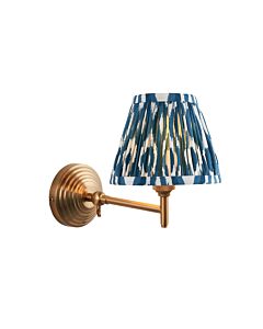 Endon Lighting - Obelisk Fold & Ikat 16cm - 115731 - Aged Brass Blue Wall Light