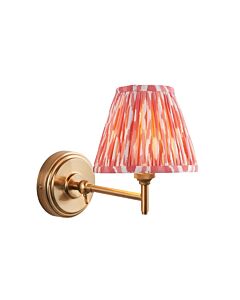 Endon Lighting - Step Fold & Ikat 16cm - 115792 - Aged Brass Pink Wall Light