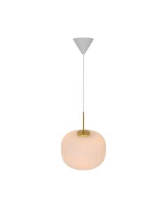 Nordlux - Milford 30 - 2213213001 - Satin Brass Opal Glass Ceiling Pendant Light