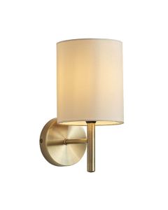 Endon Lighting - Brio - BRIO-1WBAB - Antique Brass Off White Wall Light