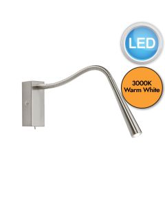 Saxby Lighting - Madison - 50606 - LED Brushed Chrome Reading Wall Light