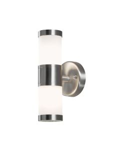 Konstsmide - Modena - 7592-000 - Stainless Steel 2 Light IP44 Outdoor Wall Washer Light