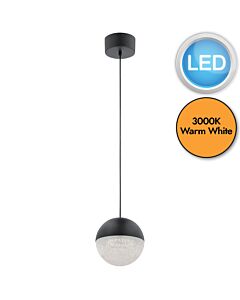 Quintiesse - Moonlit - QN-MOONLIT-P-MBK - LED Black Zirconia Chip Ceiling Pendant Light