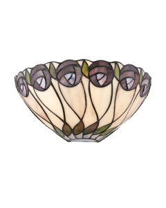 Interiors 1900 - Hutchinson - 64178 - Black Tiffany Glass Wall Washer Light