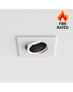 Astro Lighting - Pinhole Slimline Square Adjustable 1434004 - Fire Rated Matt White Downlight/Recessed