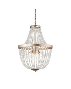 Endon Lighting - Celine - 81913 - Rose Gold Clear Glass 5 Light Ceiling Pendant Light