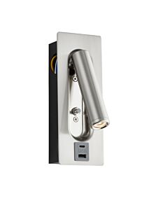 Saxby Lighting - Lumos - 120963 - LED Satin Nickel Reading Wall Light