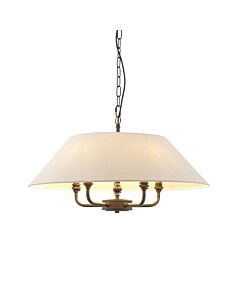 Endon Lighting - Lille - 112955 - Black Natural 5 Light Ceiling Pendant Light