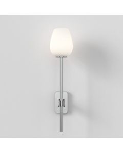 Astro Lighting - Tacoma Single Grande 1429003 & 5036007 - IP44 Polished Chrome Wall Light with Opal Tulip Glass Shade