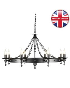 Elstead - Warwick WR8-GRAPHITE Chandelier