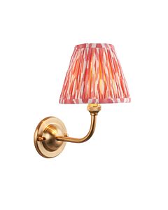 Endon Lighting - Dome Arc & Ikat 16cm - 115589 - Aged Brass Pink Wall Light