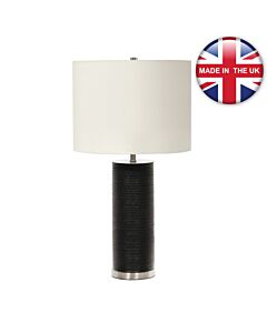 Elstead Lighting - Ripple - RIPPLE-TL-BLK-W - Black Resin Nickel White Table Lamp With Shade