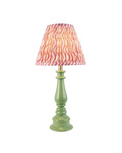 Endon Lighting - Myrtle & Ripple 25cm - 116336 - Green Warm Brass Pink Table Lamp With Shade