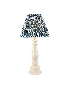 Endon Lighting - Myrtle & Ripple 25cm - 116320 - White Warm Brass Blue Table Lamp With Shade