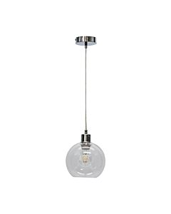 Barnum - Clear Glass Globe with Chrome Pendant Fitting