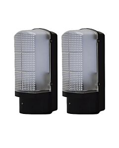 Set of 2 Meridian - Outdoor LED Wall Lights with Dusk Dawn Sensor